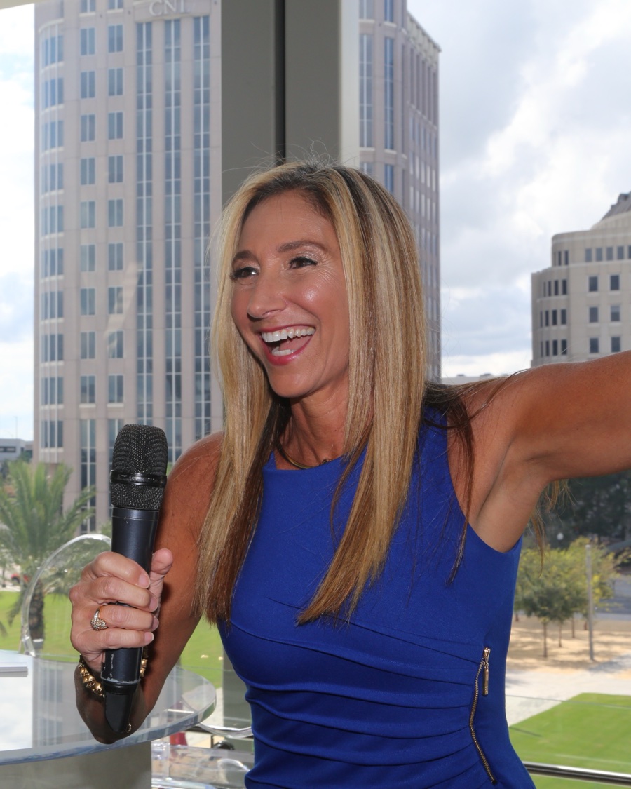 Carolyn J Rivera speaking at an event